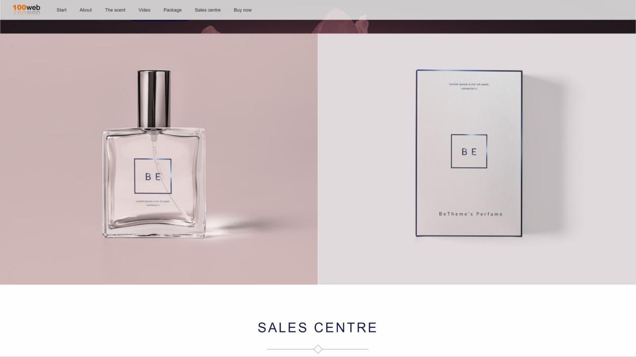 100web企业建站 香水品牌官方网站设计推荐